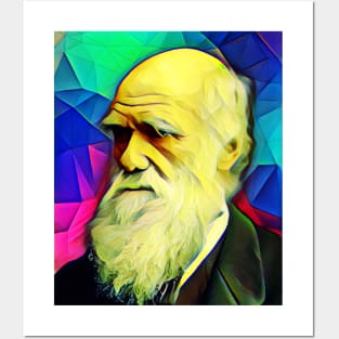 Charles Darwin Colourful Portrait | Charles Darwin Artwork 6 Posters and Art